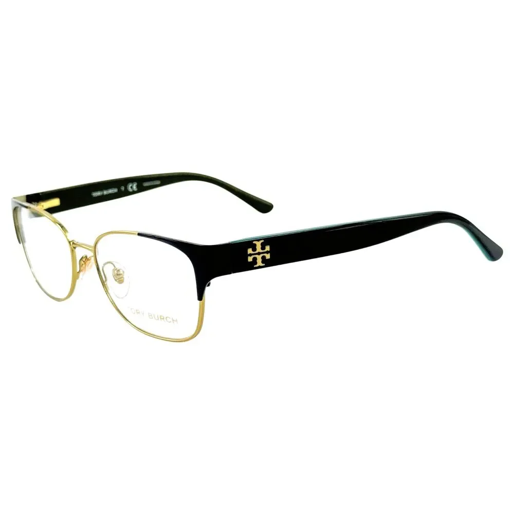 Tory Burch TY1051 Womens Metal Eyeglass Frame 3104 Gold Navy 52-16 Spring Hinges